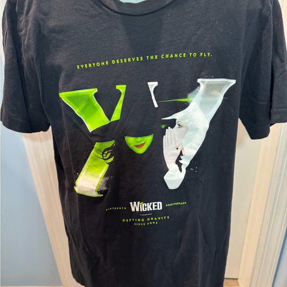 Wicked Musical Broadway 15th Anniversary  Black T-Shirt Medium